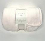 New Threshold Casual Chenille Throw Blanket Faux Shearing Reversible Ivory. Fixed Price $9.99.
