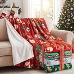 4 Pack Christmas Throw Blankets Fleece Bulk Winter Warm Red And Green.... Fixed Price $46.89.