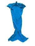 Mermaid Tail Blanket Adult Size Blue Knit Crochet Snuggle Sleeping Lap. Fixed Price $16.99.