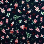 Holiday Cakes Sweets Navy Blue 5X6' Oversized Throw Blanket The Big One New!!. Fixed Price $21.95.