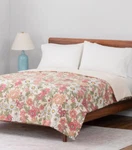 Berkshire Herringbone Microfiber Down Alternative Blanket Twin Pink Floral. Fixed Price $29.95.