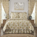Quilt Dorset Gold Floral Queen Farmhouse 90WX90L Cotton Flax Bedding Vhc Brands. Fixed Price $139.95.