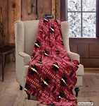 Regal Comfort Southwest Native Burgundy Throw Blanket 60X80 Soft Fleece Cashmere. Fixed Price $33.95.
