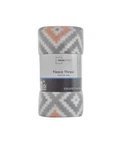 Mainstays Fleece Throw/blanket 50X60 Polyester Ultra Soft Pink/gray Geo. Fixed Price $14.85.