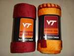 2 Virginia Tech Hokies Ncaa 45X60 Silk Touch Throw Fleece Blanket. Fixed Price $22.00.