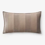 Legends Hotel Velvet And Linen Stripe Decorative Taupe 12 In. X 21 Throw Pil. Fixed Price $58.99.