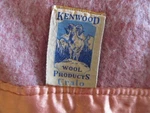 Vintage Kenwood 100% Virgin Wool Blanket Dusty Rose Pink 69 X 73 Full Double Sze. Fixed Price $45.00.