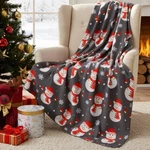 Preboun 4 Pcs Christmas Snowman Throw Blanket Fleece Printed Warm Holiday. Fixed Price $19.99.