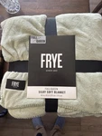 Frye Full/queen Silky Soft Solid Light Green Blanket. Fixed Price $75.00.