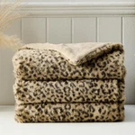 Dreamnine Luxury Leopard Print Faux Rabbit Fur Blanket For Couch 50" 60", D.... Fixed Price $36.38.