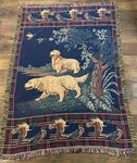 Hunting Dog Lab Retriever Duck Tapestry Throw Blanket Lodge Cabin Decor 65.5X46. Fixed Price $99.00.