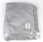 Little Giraffe Luxe Faux Fur Baby Blanket Satin Trim Light Gray 30"X35". Fixed Price $21.99.