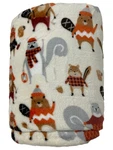 The Big One Plush Lodge Critters Oversized Throw Blanket, 5 Ft X 6. Fixed Price $31.88.