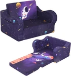 Kids Sofa, 2-IN-1 Flip-out Foam Couch, Foldable Soft Play Lounge Chair, Dark Pur. Fixed Price $76.27.