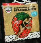 Giant-sized 5 Foot Strawberry Beach Blanket Pool Towel, Bigmouth, Free Ship. Fixed Price $27.95.