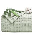 Phf Bamboo Cooling Waffle Blanket Twin Size, Lightweight Sage Green. Fixed Price $23.99.