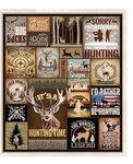 Leitingya Hunting Sherpa Blanket Fleece Throw Cabin Lodge Sofa Bed 50X60. Fixed Price $29.99.