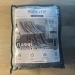 Homlyns Flannel Heated Blanket New 5O 60 Inch Sealed Grey. Fixed Price $44.00.