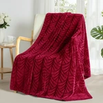 Whale Flotilla Flannel Fleece Blanket For Couch, THROW(50"X60"), Red. Fixed Price $20.76.