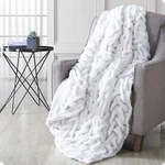 Modern Threads Luxury Solid Braided Faux Fur Reverse To Flannel Throw Blanket.... Fixed Price $56.90.