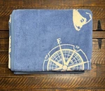 Chappywrap Reversible Blanket, 60" X 80"' Cape & Islands Ocean Blue/cream Read. Fixed Price $110.00.