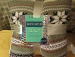 Wayland Square Jersey Sherpa Throw 50 X 60 & Pillow 14 Set Bl/white. Fixed Price $9.99.