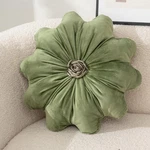 Flower Pillow Cushion Round Decorative Throw 15.7 Velvet Shaped. Fixed Price $42.99.