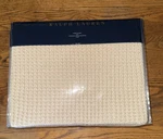 Ralph Lauren Home Almaden 100% Cotton Knit Throw Blanket Beige New. Fixed Price $199.00.