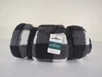 New Northeast Outfitters Cozy Sherpa Blanket Black And Whiteplaid 50" X 60". Fixed Price $22.50.