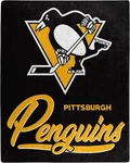 Pittsburgh Penguins 50" By 60" Plush Raschel Signature Throw Blanket - Nhl. Fixed Price $34.99.