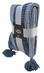 New Ugg Conrad 50" X 70" Succulent Blue Soft Chunky Knitted Tassel Throw Blanket. Fixed Price $69.99.