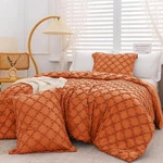 Mildly Duvet Cover King Size 3 Pieces Chenille Tufted Burnt Orange New. Fixed Price $48.99.