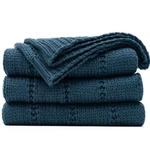Recyco Cable Knit Navy Blue Throw Blanket Twin Size For Couch, Super Soft War.... Fixed Price $41.27.