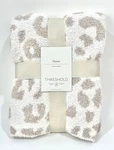 New Threshold Cozy Feathery Knit Cheetah Throw Blanket Beige 50 X60. Fixed Price $19.99.