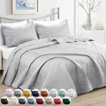 Luxury Bedspread Bedding Set 3 Piece Quilted Coverlet Throw Queen King Size. Fixed Price $22.99.