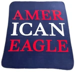 American Eagle Fleece Blanket Red White Navy Aeo Throw 46 X 60. Fixed Price $15.00.