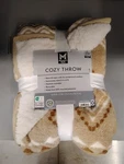 Brand New Reversible Members Mark 60 X 72 Inch Cozy Throw Brown. Fixed Price $10.24.