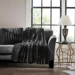 Madison Park Olliix Duke Black 50 60 Stripe Plaited Fur Knitted Throw. Fixed Price $17.20.