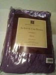 Concierge Collection Soft & Cozy Queen Size Blanket Purple New. Fixed Price $19.95.