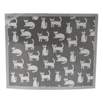 Just Home Soft Fleece Throw Blanket 50 X 60 Inches Gray With White Cat Print. Fixed Price $29.99.