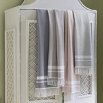 Sferra Nia Fringed Throw Blanket Wool Silk Cashmere Khaki Made Italy - New!. Fixed Price $398.00.