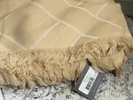 Sferra Como Merino Wool Fringed Throw 50 X 70 Champagne New. Fixed Price $119.99.