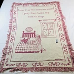 Manual Woodworkers & Weavers Tapestry Throw Lord's Prayer Children's Nursery. Fixed Price $13.09.