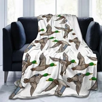 Sketch Mallard Duck Throw Ultra Soft Micro Fleece Flannel Blankets. Fixed Price $64.93.