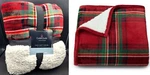 Cuddl Duds Cozy Plush Sherpa Reversible Throw Blanket-red Green Tartan Plaid $50. Fixed Price $32.97.