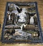 Vintage Yellowstone National Park Woven Throw Blanket Mill Street Design. Fixed Price $30.00.