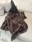 Threshold Faux Fur Throw SZ-48X 60 , Dark Brown. Fixed Price $16.00.