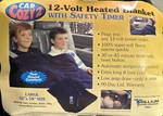 Car Cozy 12-VOLT Heated Travel Blanket Safety Timer Fleece 42" X 58" Black. Fixed Price $22.00.