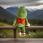 Knit 12" Sock Monkey Style Green Alligator Plush Midwest Cbk Magnetic Hands Feet. Fixed Price $15.00.