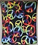 Tie Dye Peace Signs Love Queen Size Blanket. Fixed Price $58.23.